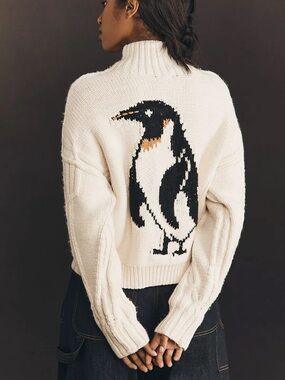 Anthropologie Pilcro Collared Cable-Knit Sweater - White - Women’s XS